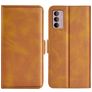 Mobigear Slim Magnet Motorola Moto G42 Cover a libro portafoglio - Cognac