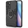 Mobigear Armor Ring OPPO Find X5 Lite Funda Plástico rígido Carcasa Antigolpes con anillo - Negro