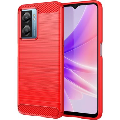 Mobigear Brushed Slim Realme Narzo 50 5G Flexibel TPU Skal - Röd