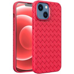 Mobigear Woven iPhone 14 Plus Flexible TPU Back cover - Red