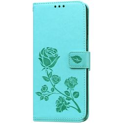 Mobigear Roses Xiaomi Redmi Note 9S Funda tipo libro Cartera - Turquesa