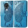 Mobigear Butterfly Nokia 6.2 Pungetui med Seddelrum - Blå