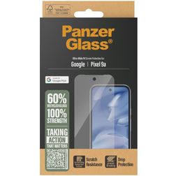 PanzerGlass Ultra-Wide Fit Google Pixel 9a Tempered Glass Screen Protector - Case Friendly - Black