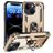 Mobigear Armor Ring iPhone 15 Funda Plástico rígido Carcasa Antigolpes con anillo - Dorado