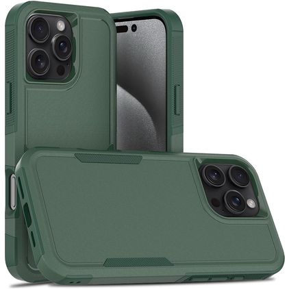 Mobigear Heavy Armor iPhone 16 Pro Max Hardcase Etui plecki Wstrząsoodporne - Zielony
