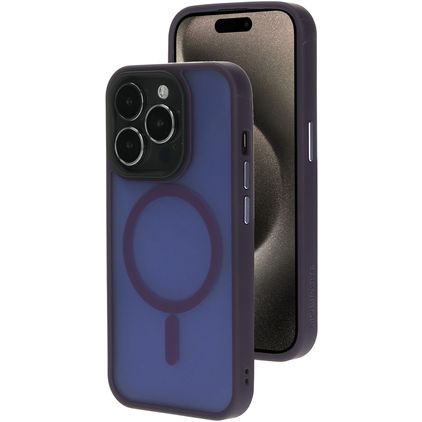 Mobiparts Hardcover iPhone 15 Pro MagSafe Hard Case Back cover - Satin Purple