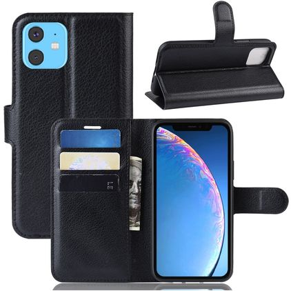 Mobigear Classic iPhone 11 Funda tipo libro Cartera - Negro