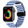 Mobigear Braided Mag Nylon Apple Watch Urrem Magnetlås - 42/41/40/38 mm - Hvid / Blå