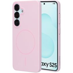 Mobiparts Slim Line Samsung Galaxy S25 MagSafe Hardcase Back cover - Blush Pink