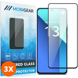 Mobigear Premium Xiaomi Redmi 13 4G Tvrzené sklo Ochrana displeje - kompatibilní s pouzdry (3 ks)