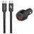 Mobigear Essentials Dual USB / USB-C Autonabíječka USB-C 1 m Power Delivery 48W - Černá