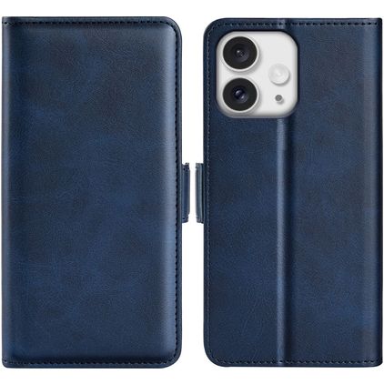 Mobigear Slim Magnet iPhone 16 Pro Wallet case - Dark Blue