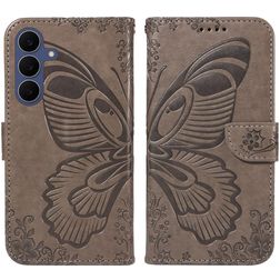 Mobigear Butterfly Samsung Galaxy S26 FE Funda tipo libro Cartera - Gris