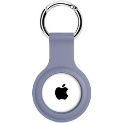 Xccess Keychain Apple AirTag Case Flexible Silicone Keyring - Lavender