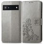 Mobigear Clover Google Pixel 6a Funda tipo libro Cartera - Gris