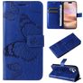 Mobigear Butterfly iPhone 16 Plus Plånboksfodral med sedelfack - Blå
