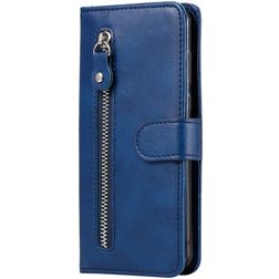 Mobigear Zipper Xiaomi Redmi Note 9 Wallet case - Blue
