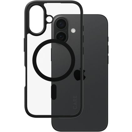 CARE by PanzerGlass Urban Combat iPhone 16 MagSafe Hardcase Back cover - Trasparente / Nero