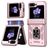 Mobigear Armor ring Samsung Galaxy Z Flip 6 Funda Plástico rígido Carcasa Antigolpes con anillo - Oro rosa