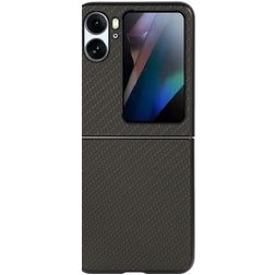 Mobigear Carbon OPPO Find N2 Flip Funda Plástico rígido Carcasa - Negro