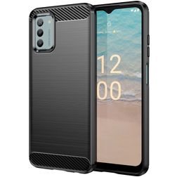Mobigear Brushed Slim Nokia G42 TPU flexível Capa traseira - Preto