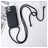 Mobigear Lanyard Card iPhone 15 Pro Max Silicone Capa com cordão e porta-cartões - Preto