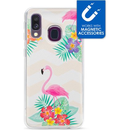 My Style Magneta Samsung Galaxy A40 TPU flexível Capa traseira - Flamingo