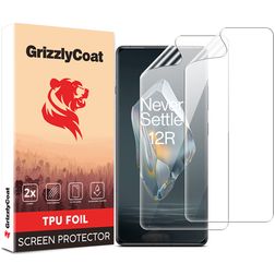 GrizzlyCoat OnePlus 12R Hydrogel TPU Screen Protector - Case Friendly + Installation Frame (2-Pack)