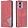 Mobigear Rhombus Slim Motorola Moto E14 Lompakkokotelo - Punainen