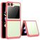 Mobigear Crystal Samsung Galaxy Z Flip 5 Plástico rígido Capa traseira - Transparente / Vermelho