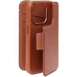 Decoded Detachable Wallet iPhone 15 Pro Max MagSafe Case Genuine Leather Detachable 2-in-1 Wallet Case Wallet - Brown