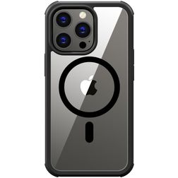 Valenta Full Cover iPhone 15 Pro MagSafe Tempered glass Back cover Shockproof - Clear / Black