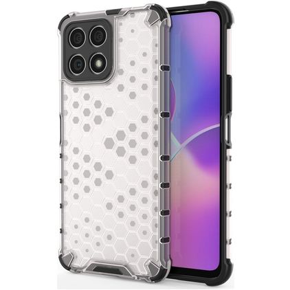 Mobigear Honeycomb HONOR X8 Tvrdý plast Zadní kryt odolný proti nárazům - Bílá