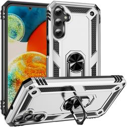 Mobigear Armor Ring Samsung Galaxy A24 Plástico rígido Capa traseira Antichoque com anel - Prateado