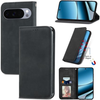 Mobigear Retro Slim Google Pixel 10 Pro XL Cover a libro - Nero