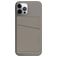 Nudient Magnet Thin Aito nahka Korttikotelo - 3 korttia - MagSafe-yhteensopiva - Clay Beige