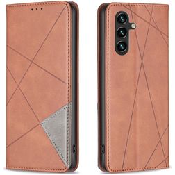 Mobigear Rhombus Slim Samsung Galaxy A55 Wallet case - Brown