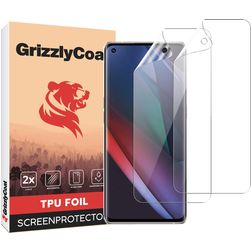 GrizzlyCoat OPPO Find X3 Neo Hidrogel TPU Protector de pantalla - Compatible con fundas + Marco de instalación (pack de 2)