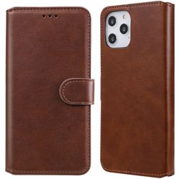 Mobigear Wallet iPhone 12 Pro Max Pungetui med Seddelrum - Brun
