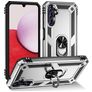 Mobigear Armor Ring Samsung Galaxy A14 Funda Plástico rígido Carcasa Antigolpes con anillo - Plateado