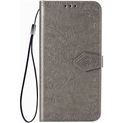 Mobigear Mandala Google Pixel 4a Wallet case - Grey