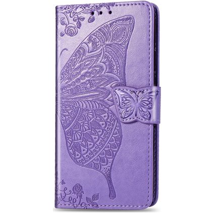Mobigear Butterfly iPhone 11 Funda tipo libro Cartera - Morado