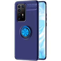 Mobigear Armor Ring Huawei P40 Pro TPU flessibile Back cover Antiurto con anello - Blu