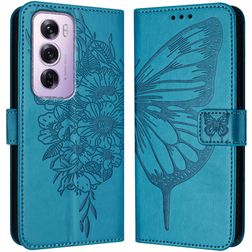 Mobigear Butterfly OPPO Reno 12 Pro Lompakkokotelo + Setelitasku - Sininen