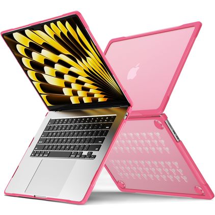 Mobigear Shockproof Pro MacBook Air 15 pulgadas (2023-2026) Carcasa rígida para MacBook - Rosa - Modelo A2941 / A3114 / A3241 / A3448