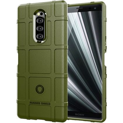 Mobigear Rugged Shield Sony Xperia 1 TPU flexible Carcasa Antigolpes - Verde