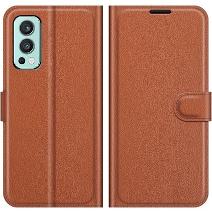 Mobigear Classic OnePlus Nord 2 Funda tipo libro Cartera - Marrón