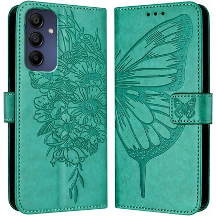 Mobigear Butterfly Samsung Galaxy A16 Lompakkokotelo + Setelitasku - Vihreä