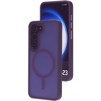 Mobiparts Hardcover Samsung Galaxy S23 MagSafe Fodral Hårdplast Skal - Satin Purple