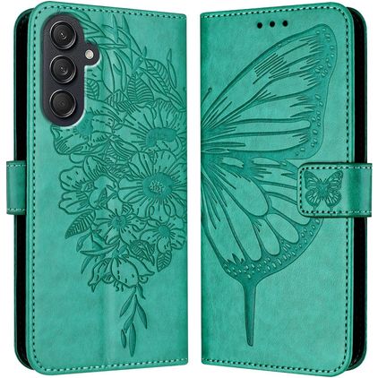 Mobigear Butterfly Samsung Galaxy M55 Wallet case - Green